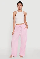 Womens Drawstring Palazzo Pants,