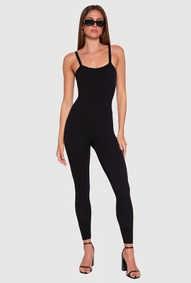 Womens Daisy Seamless Ribbed Knit Catsuit,