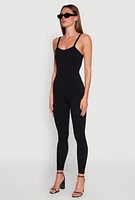 Womens Daisy Seamless Ribbed Knit Catsuit, S