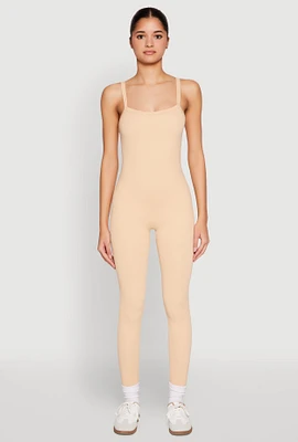 Womens Daisy Seamless Ribbed Knit Catsuit,