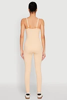Womens Daisy Seamless Ribbed Knit Catsuit,