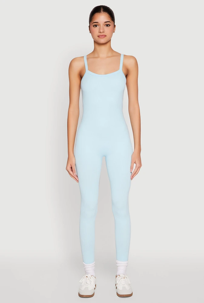 Womens Daisy Seamless Ribbed Knit Catsuit,