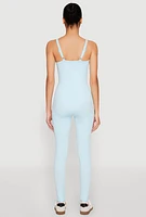 Womens Daisy Seamless Ribbed Knit Catsuit,