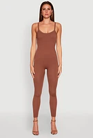 Womens Daisy Seamless Ribbed Knit Catsuit, M