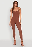 Womens Daisy Seamless Ribbed Knit Catsuit, M