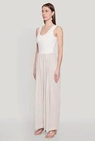 Womens Ponte Wide Leg Pleated Jumpsuit, Multi,