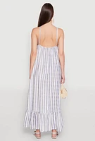 Womens Chevron Print Maxi Dress, Multi, Size L