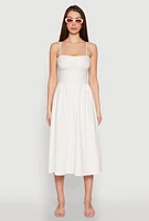 Womens Hyperstretch Bustier Midi Dress, White, Size L
