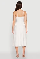 Womens Hyperstretch Bustier Midi Dress, White, Size L