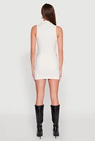Womens Hyper Stretch Cargo Pocket Mini Dress,