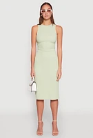 Womens Textured Knit Cut Out Midi Dress,