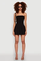 Womens Pleated Skater Dress,