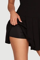 Womens Pleated Skater Dress,