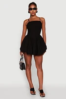 Womens Corset Bubble Dress, Black, Size L