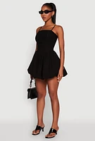 Womens Corset Bubble Dress, Black, Size L