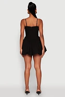 Womens Corset Bubble Dress, Black, Size L