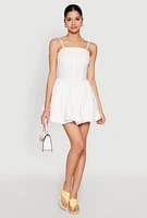 Womens Corset Bubble Dress, White,