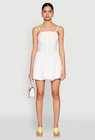 Womens Corset Bubble Dress, White,