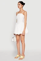 Womens Corset Bubble Dress, White,