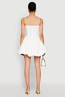 Womens Corset Bubble Dress, White,