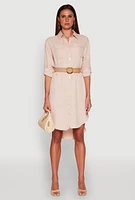 Womens High Low Shirt Dress,