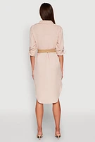 Womens High Low Shirt Dress,