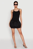 Womens Scoop Neck Bubble Dress,