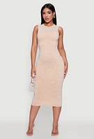 Womens Daisy Mineral Wash Sleeveless Curve Hugging Tank Dress,