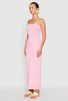 Womens Daisy Maxi Tube Dress, Pink,