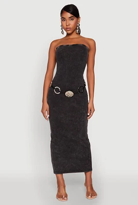 Womens Daisy Mineral Wash Maxi Tube Dress,