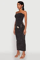 Womens Daisy Mineral Wash Maxi Tube Dress,