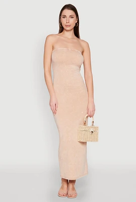 Womens Daisy Mineral Wash Maxi Tube Dress,