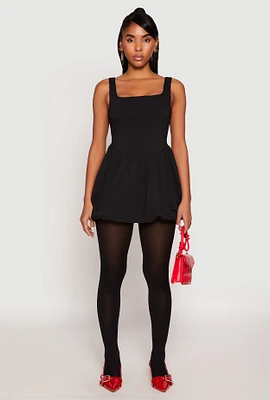Womens Corset Mini Bubble Dress, Black, Size L