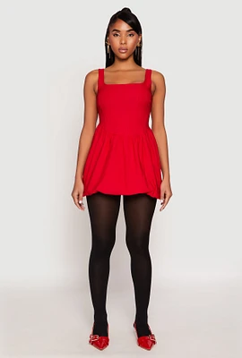 Womens Corset Mini Bubble Dress, Red, Size S