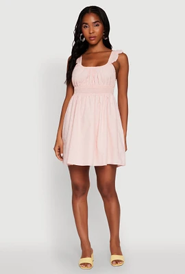 Womens Haute Monde Ruffled Strap Babydoll Sundress,
