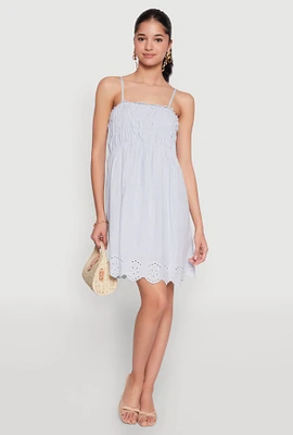 Womens Haute Monde Floral Crochet Detail Mini Dress,