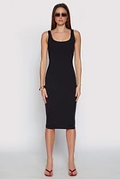 Womens Haute Monde Ribbed Knit Tank Dress,