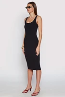 Womens Haute Monde Ribbed Knit Tank Dress,