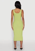Womens Haute Monde Ribbed Knit Tank Dress,