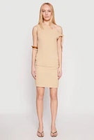 Womens Tie Strap One Shoulder Dress,