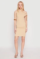 Womens Tie Strap One Shoulder Dress,