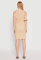 Womens Tie Strap One Shoulder Dress,