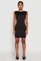 Womens Open Back Ruched Bodycon Dress,