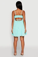 Womens Iris Tie Front Tiered Mini Dress,