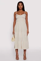 Womens Iris Smocked Empire Waist Tiered Dress,