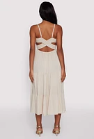 Womens Iris Smocked Empire Waist Tiered Dress,