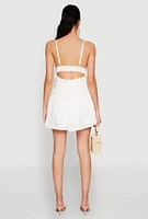 Womens Iris Crochet Detail Tiered Dress, White, Size S