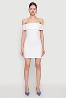 Womens Iris Bow Detail Ruched Overlay Dress, White, Size S