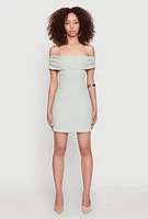 Womens Iris Bow Detail Ruched Overlay Dress, Green, Size M