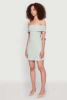 Womens Iris Bow Detail Ruched Overlay Dress, Green, Size M